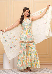 Premium muslin sharara set - Eraya