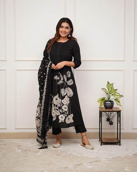 Premium rayon pintex work kurti set - Eraya