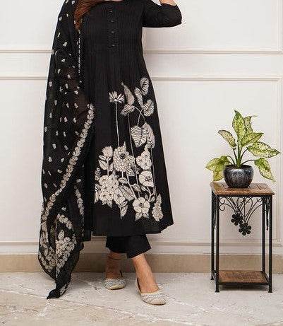 Premium rayon pintex work kurti set - Eraya