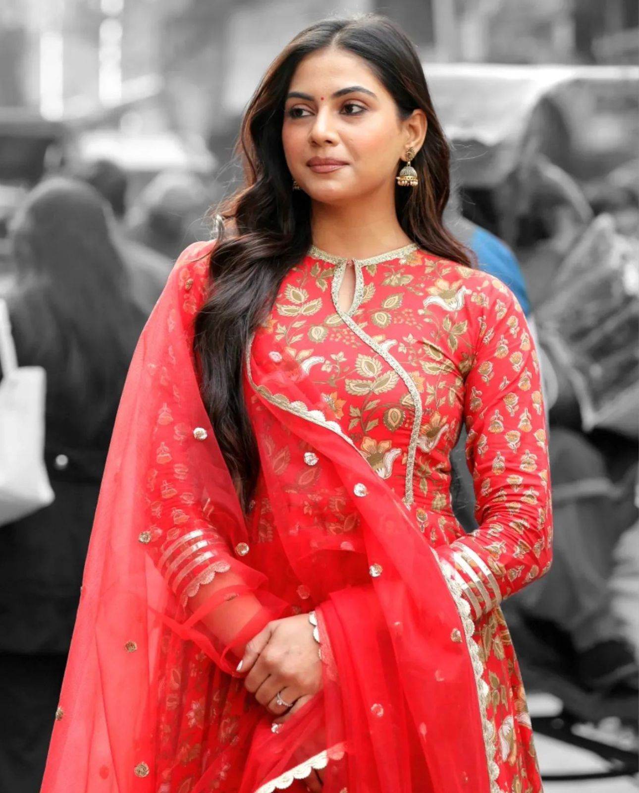 Sharara suit set with procion prints - Eraya