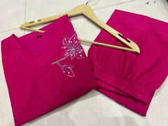 Classic pink cotton-dobby fabric co-ord set - Eraya