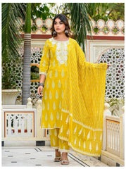 Elegant ekatra print & sequins work kurti set - Eraya