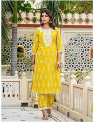 Elegant ekatra print & sequins work kurti set - Eraya