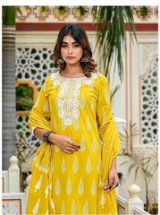 Elegant ekatra print & sequins work kurti set - Eraya
