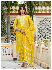 Elegant ekatra print & sequins work kurti set - Eraya