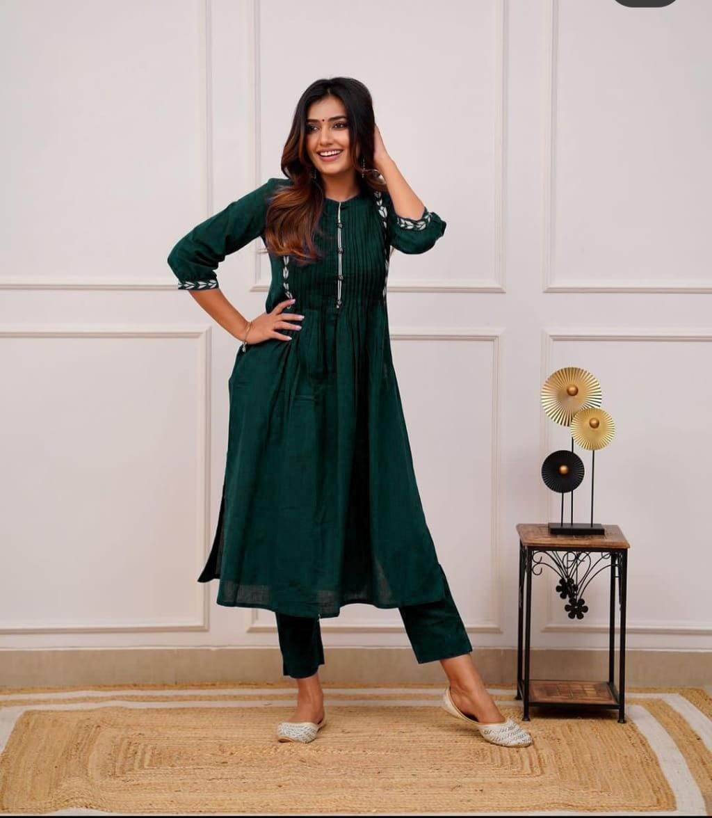 Rayon fabric office wear kurti-pant (5 colour options) - Eraya