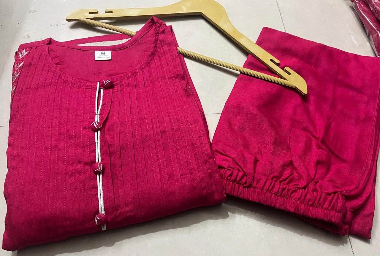 Rayon fabric office wear kurti-pant (5 colour options) - Eraya