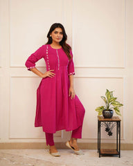 Rayon fabric office wear kurti-pant (5 colour options) - Eraya