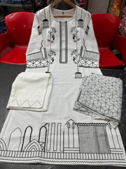 Beautiful cotton dress with unique embroidery work - Eraya