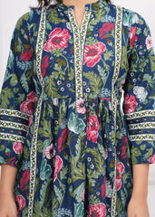 Beautiful proshin print cotton short kurti anarkali pattern-II - Eraya
