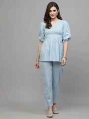 Premium kantha cotton embroidery work co-ord set - Eraya