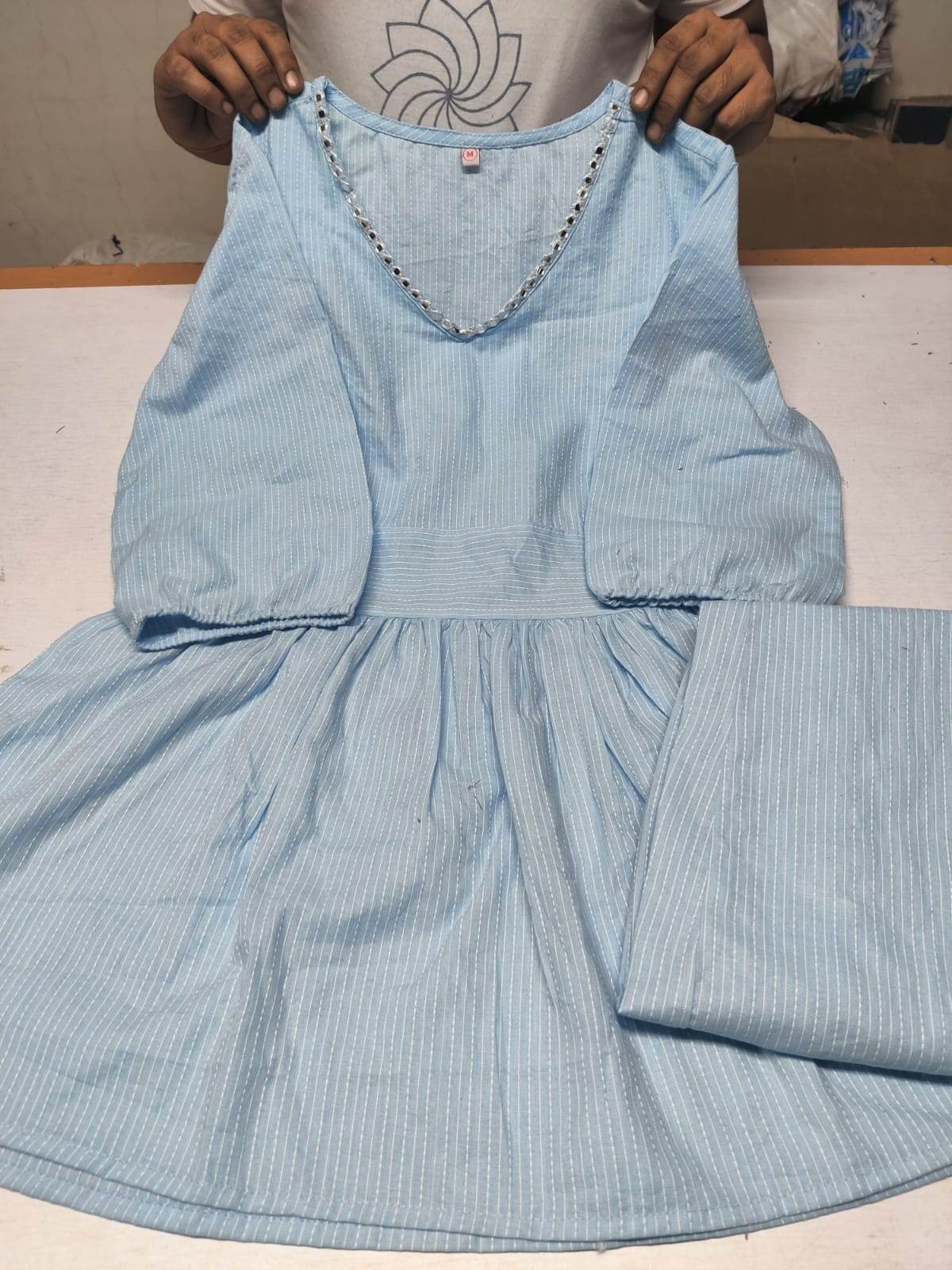 Premium kantha cotton embroidery work co-ord set - Eraya