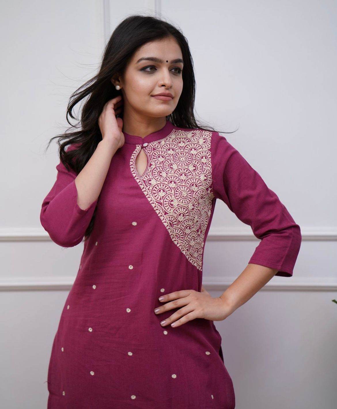 Summer special beautiful cotton fabric embroidered co-ord set - Eraya