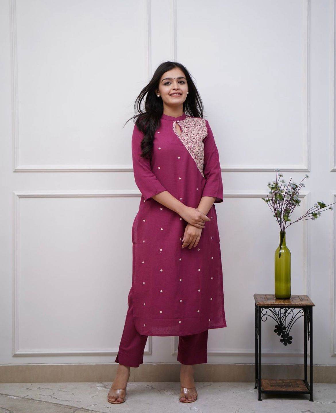 Summer special beautiful cotton fabric embroidered co-ord set - Eraya