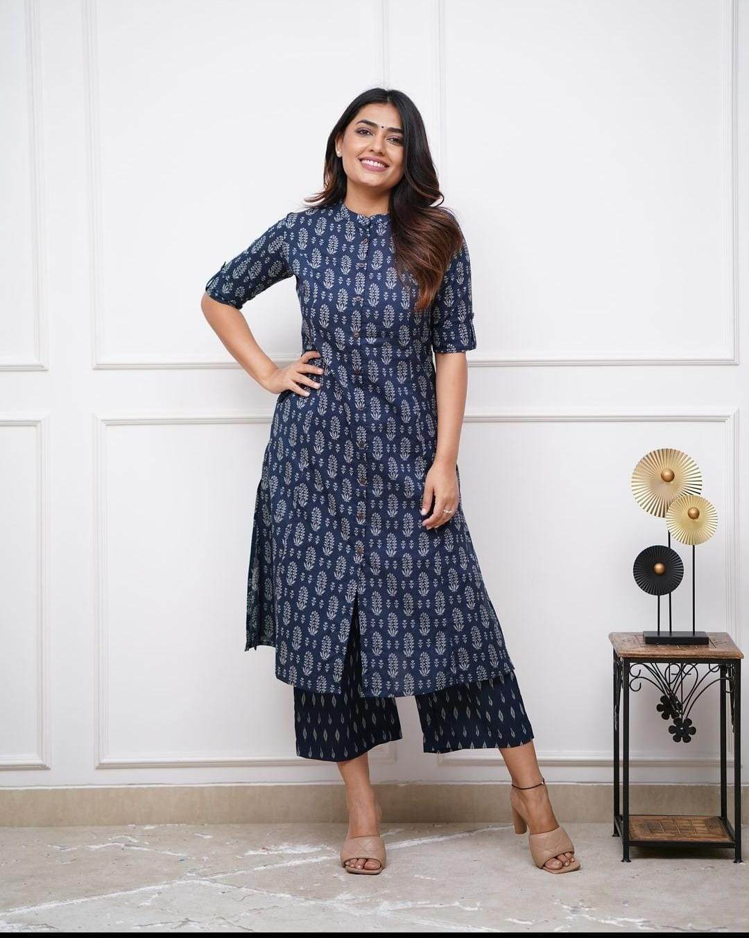 Beautiful jaipuri print cotton co-ord set - Eraya