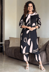 Premium cotton crafted printed co-ord set - Eraya