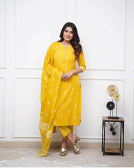 Sequence sitara work ekatra print cotton kurti set - Eraya