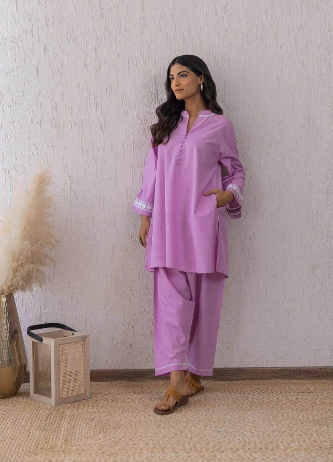 Beautiful potli button work co-ord set - Eraya