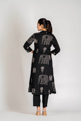 Artistic imprints of elephanta:A premium crafted kurti-pant set - Eraya