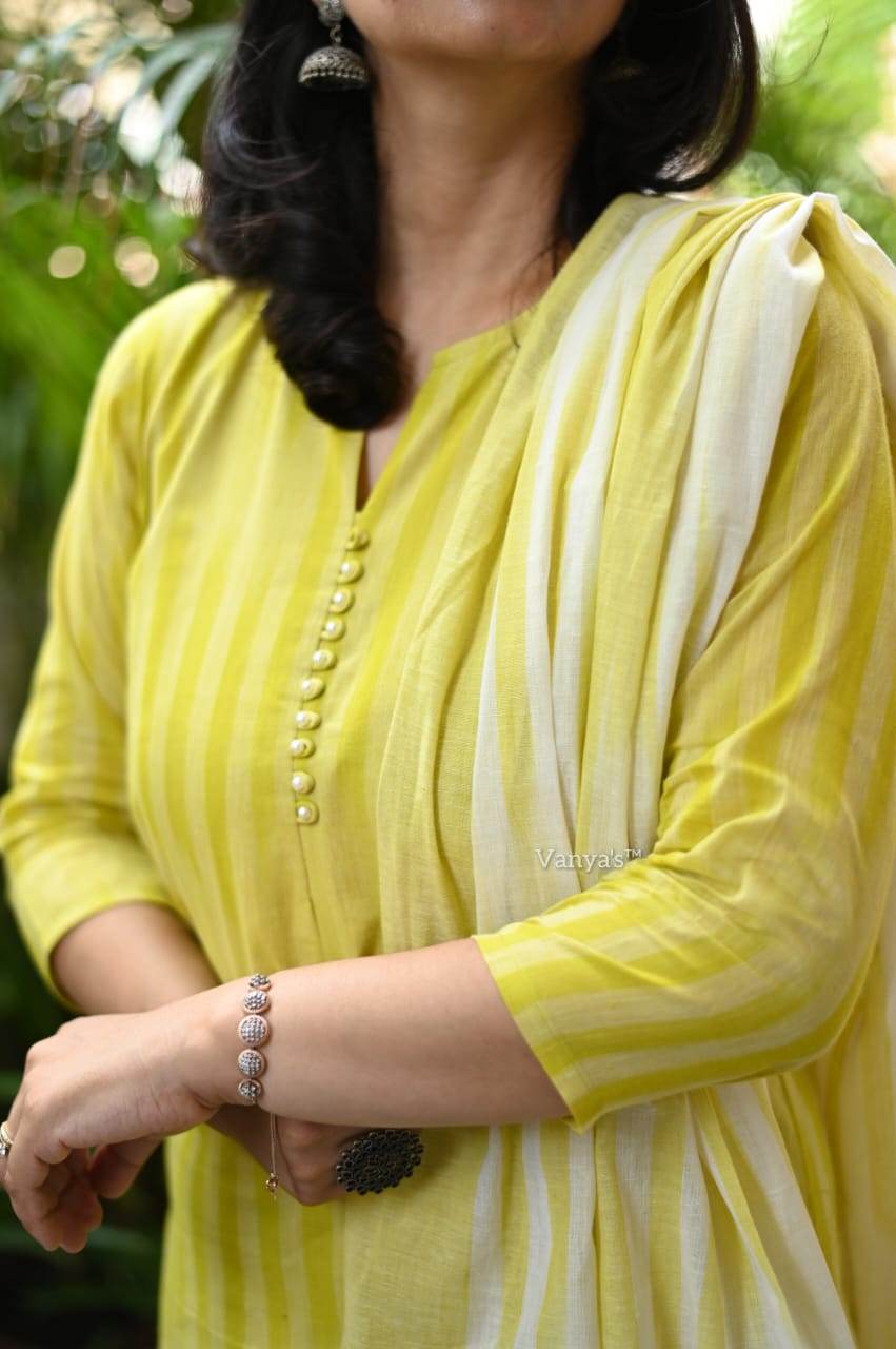 A south Indian elegance: premium south cotton kurta set - Eraya