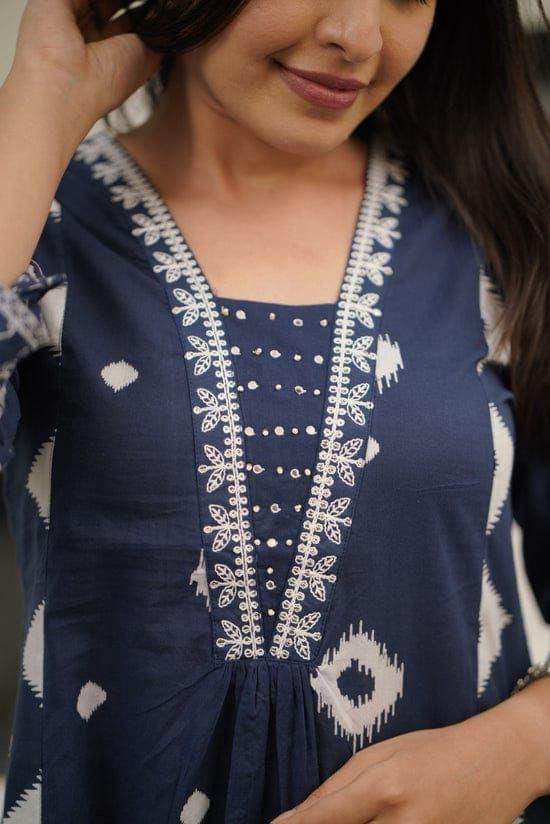 Designer sequence work three piece kurti set - Eraya