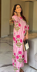 Hand block printed pure cotton co-ord set