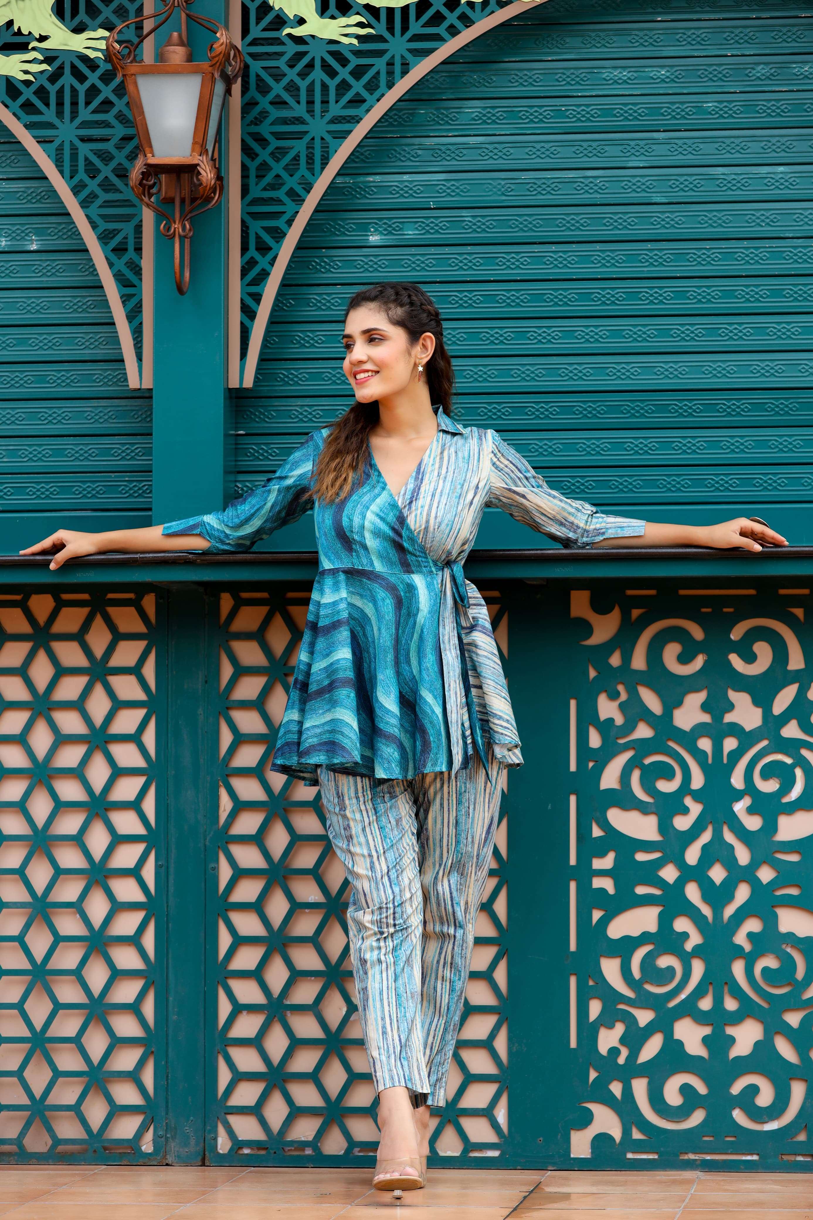 The flirty fit: Digital printed cotton co-ord set