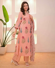Finest Floral print Kurta (set of 3)