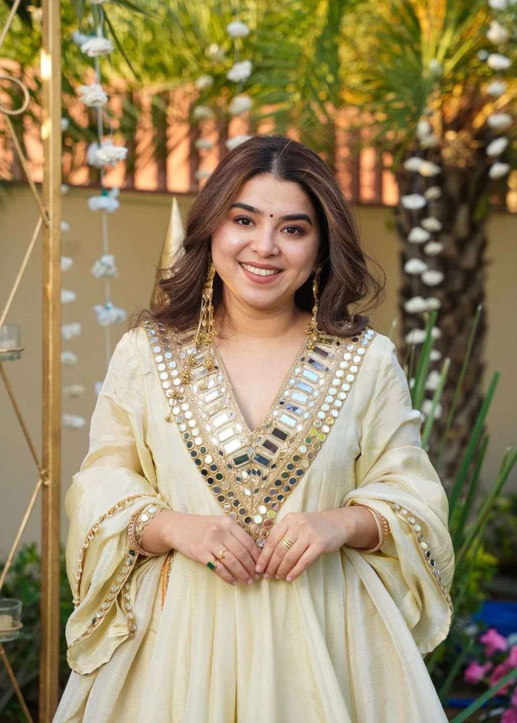 Ivory Sheesh Sharara set