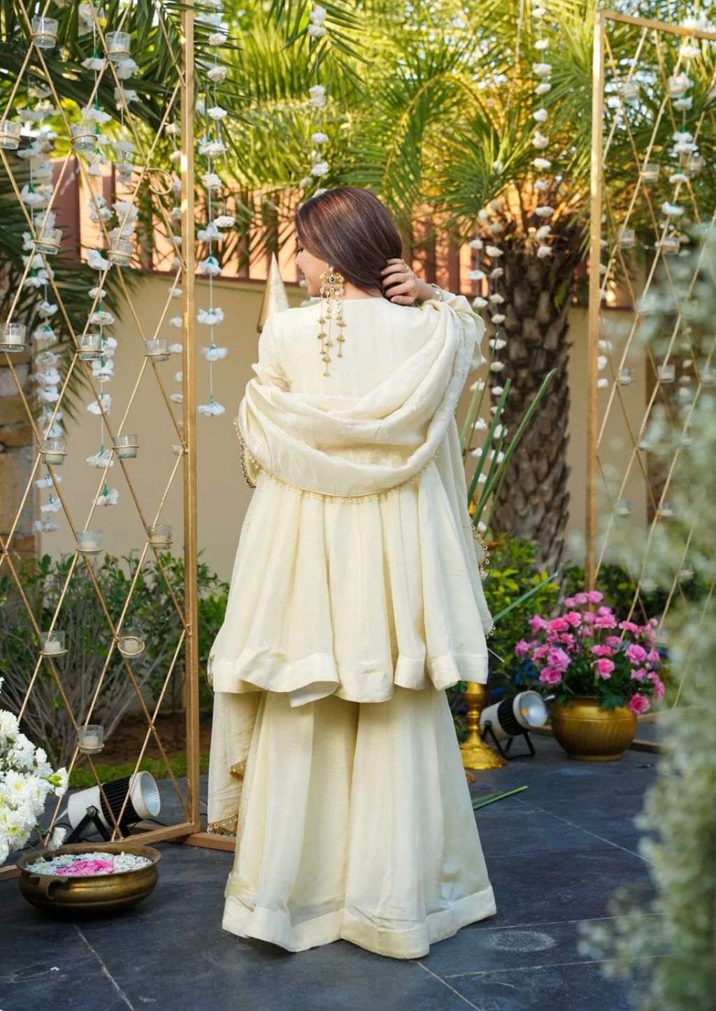 Ivory Sheesh Sharara set