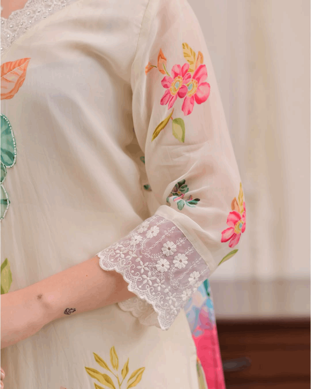 Beautiful digital printed orzanza kurta (set of 3)