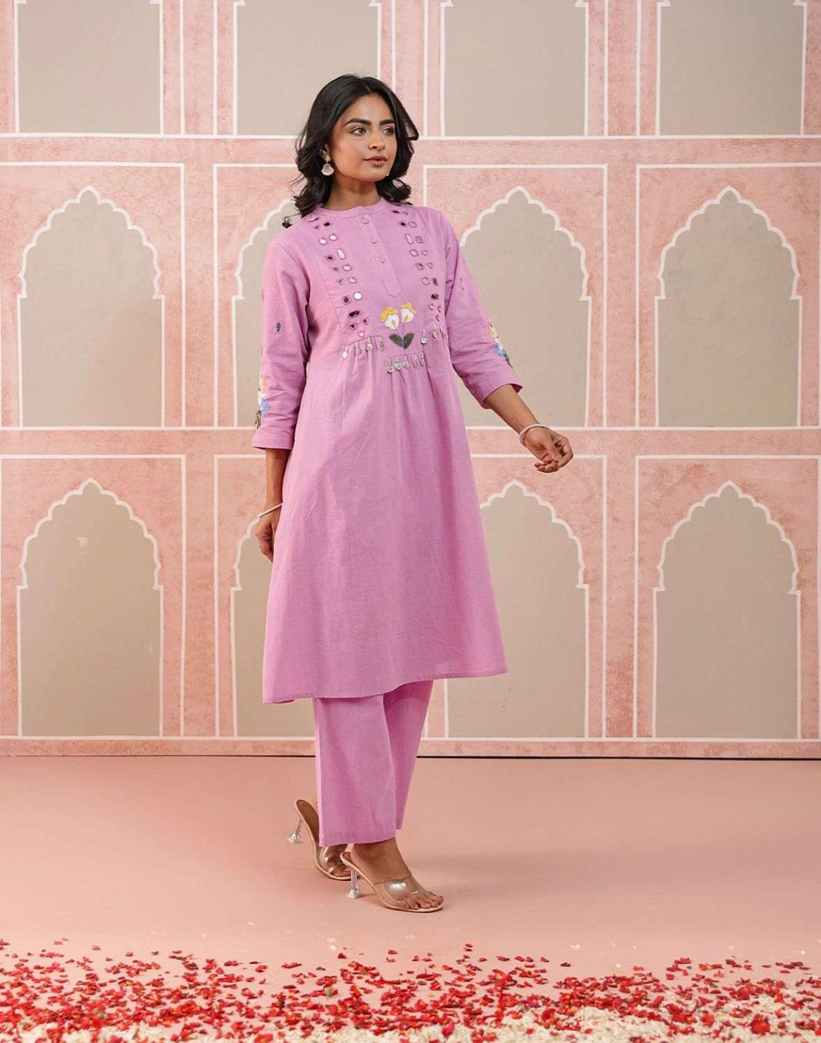 Zivra-Soft Touch Cotton Embroidered Set