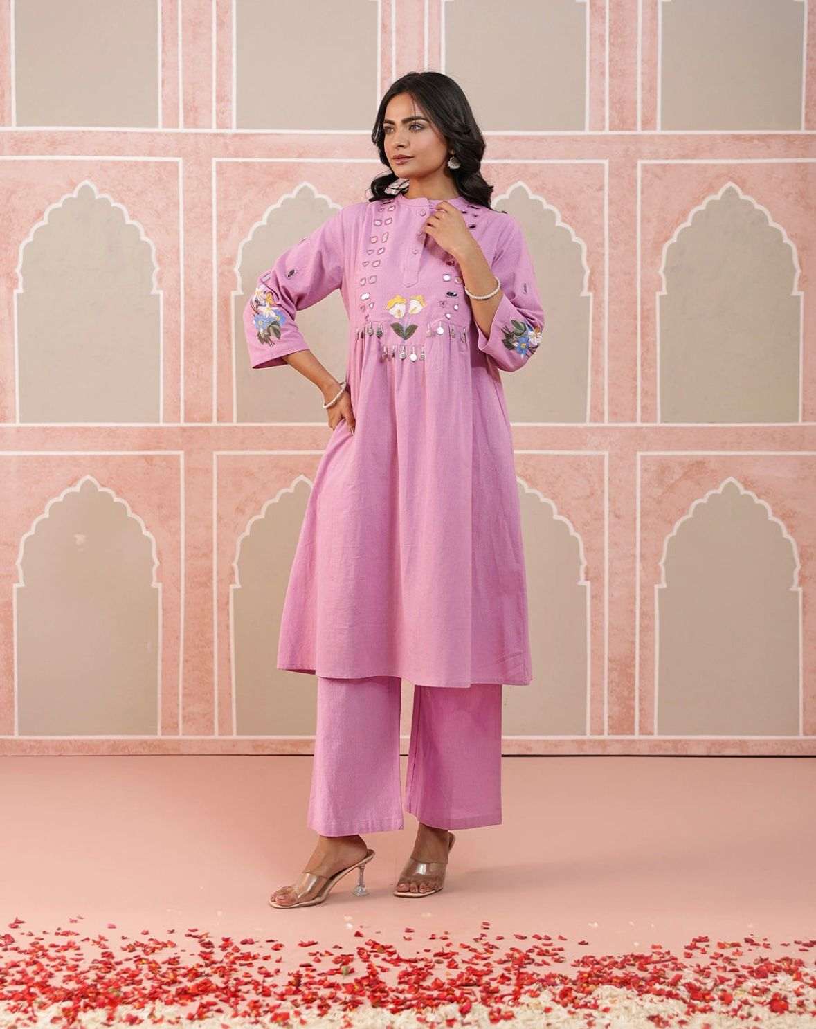 Zivra-Soft Touch Cotton Embroidered Set