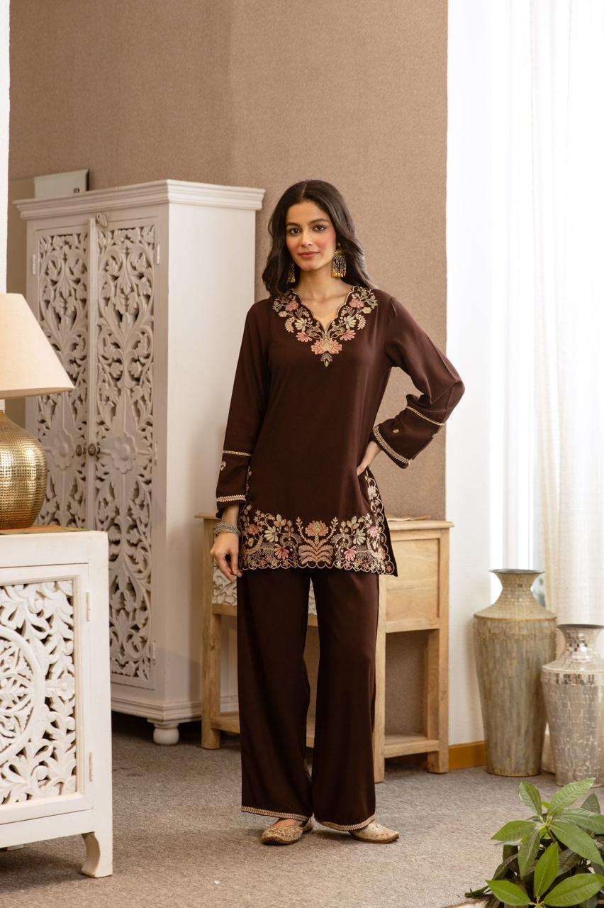 Nyra-Premium Cotton Embroidered Co-ord Set