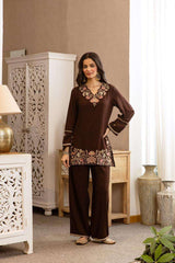 Nyra-Premium Cotton Embroidered Co-ord Set
