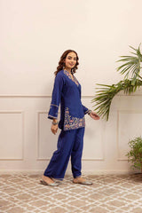Nyra-Premium Cotton Embroidered Co-ord Set-II Eraya