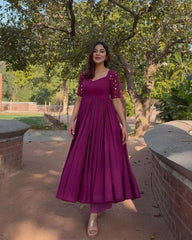 Rajsi gudhal anarkali-plazo (set of 2)