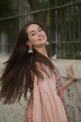 Floral printed nyla cotton sharara